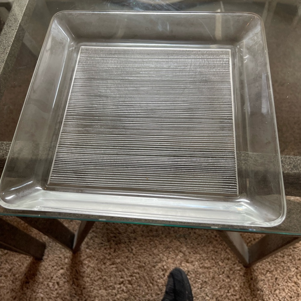 ☀️
Mikasa, Crystal Lanier Square canapé server. Vintage, new in the box.